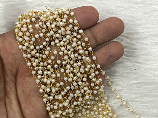 Regular Pearl Link Chains (5 Mtr Bunch)(3 mm)