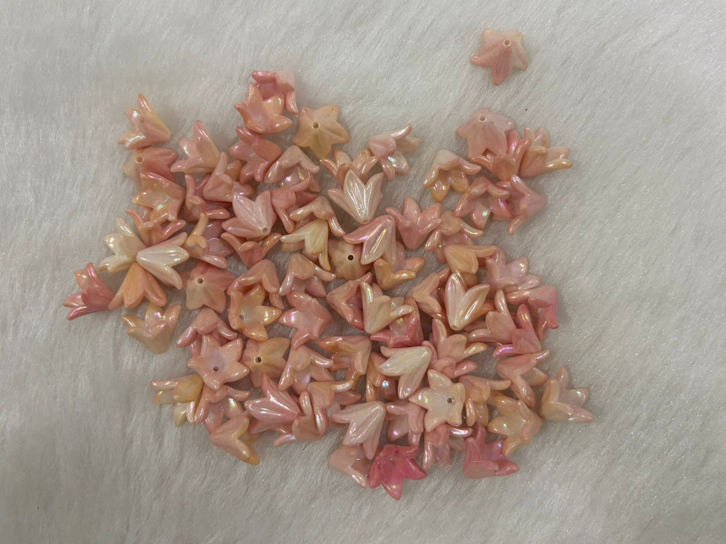 Peach Bead Caps (50 grams)