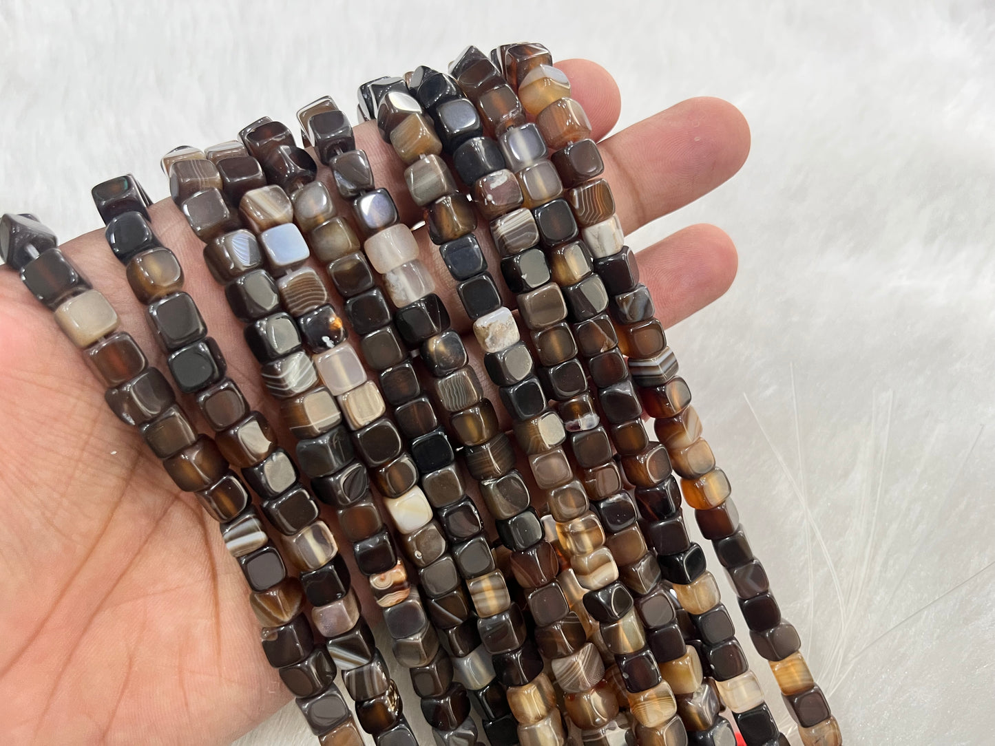 Brazilian Agate Beads (8x8 mm)