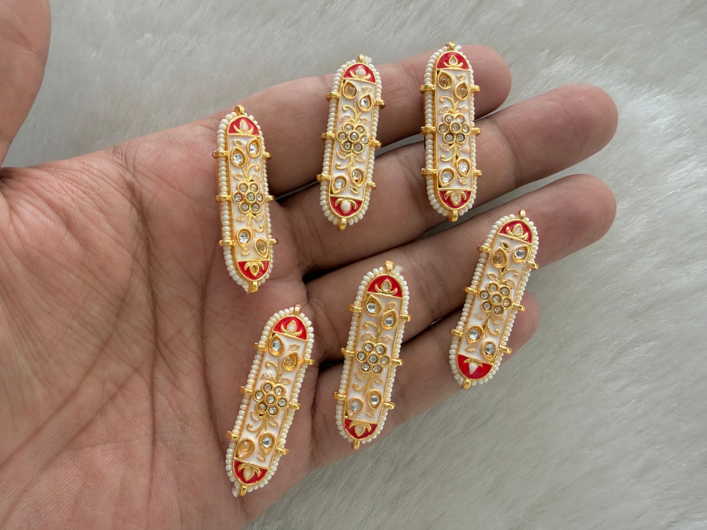 Meenakari Kundan (AGMK142)(40 mm)(6 Pcs)