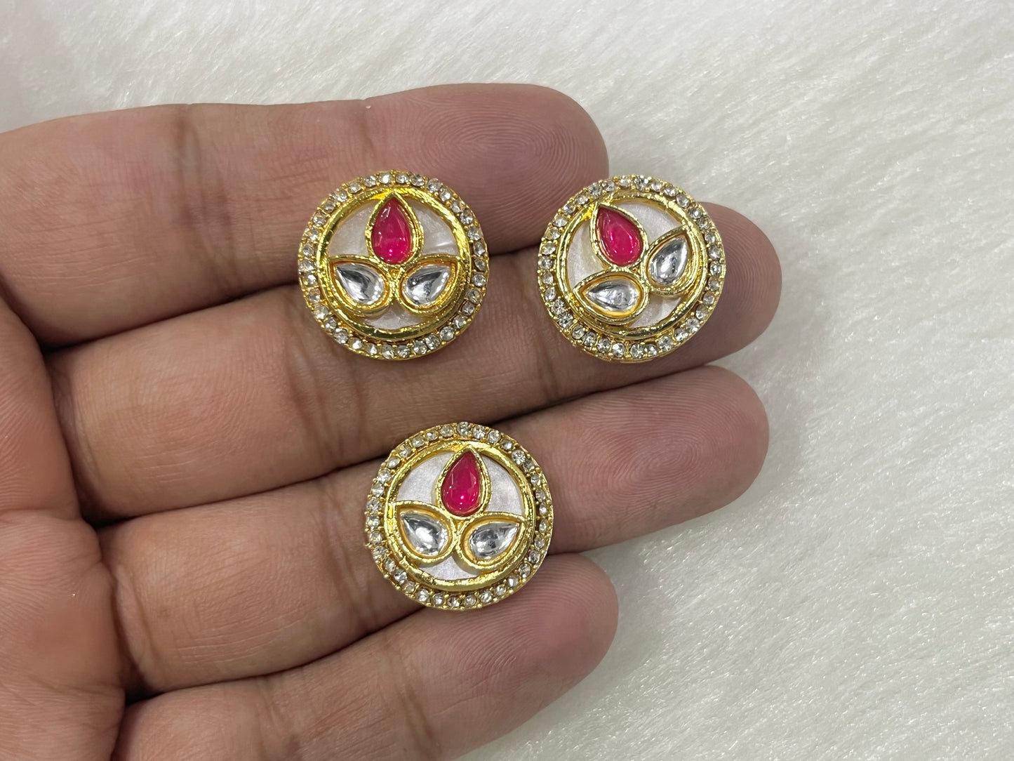Meenakari Kundan (AGMK127)(20 mm)(6 Pcs)