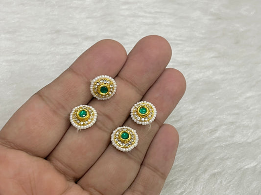 Meenakari Kundan (AGMK116)(13 mm)(12 Pcs)