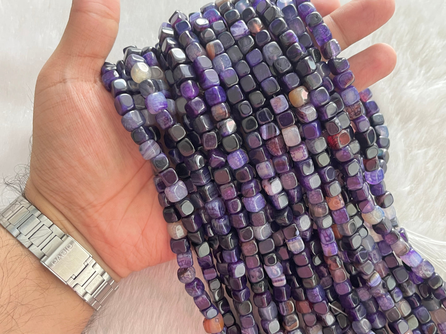 Brazilian Agate Beads (8x8 mm)