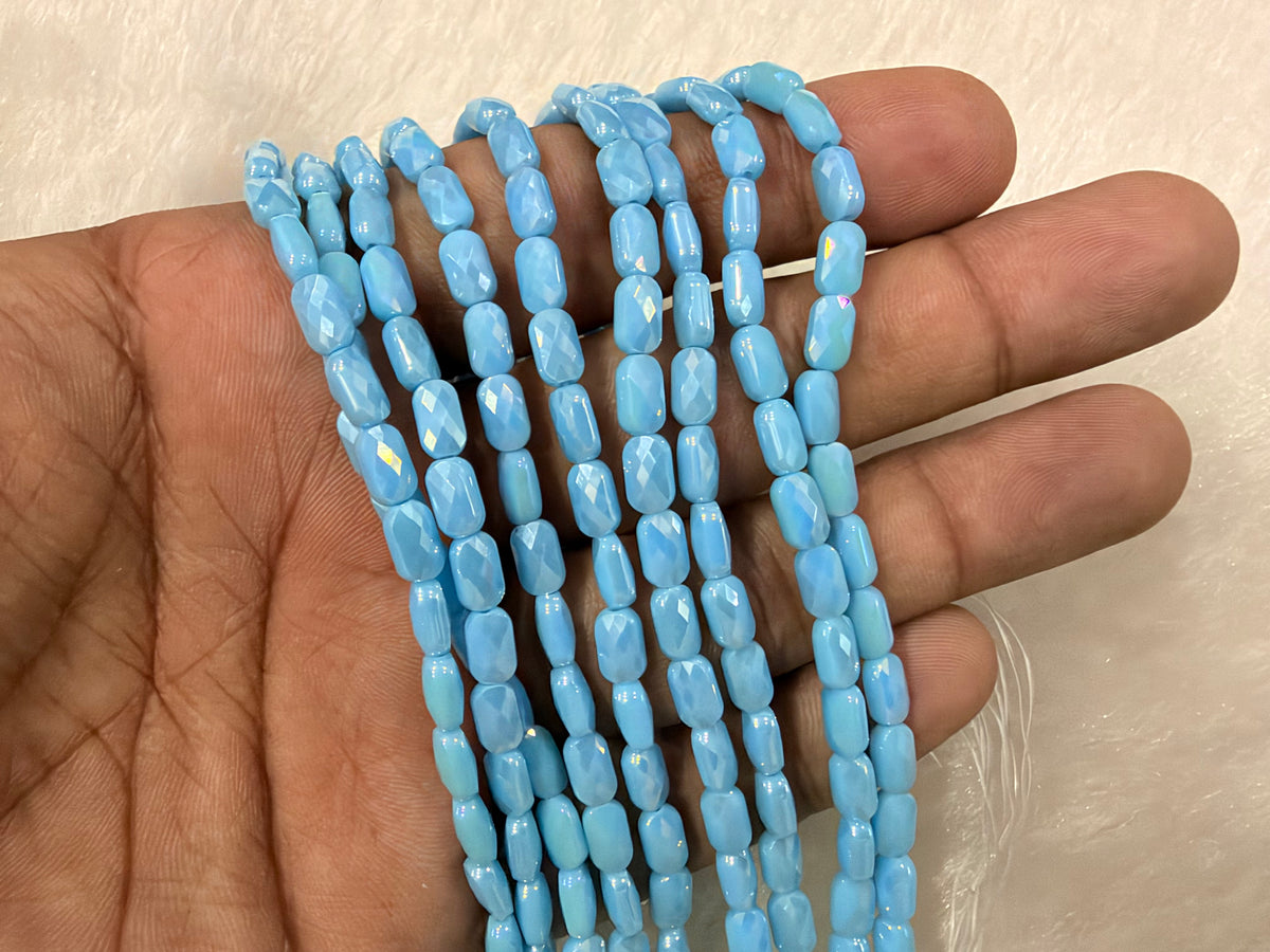 Fancy Crystal Beads (4x6 mm)(38 Beads)