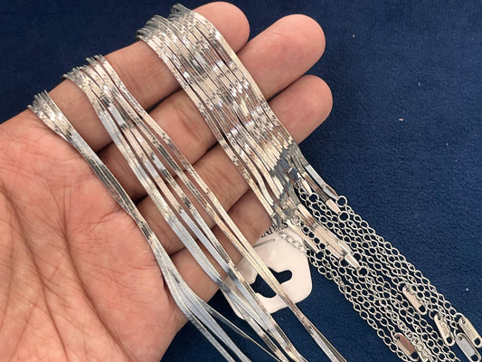 Stainless Steel Chains (Silver) (Pack of 10) (No. 6)