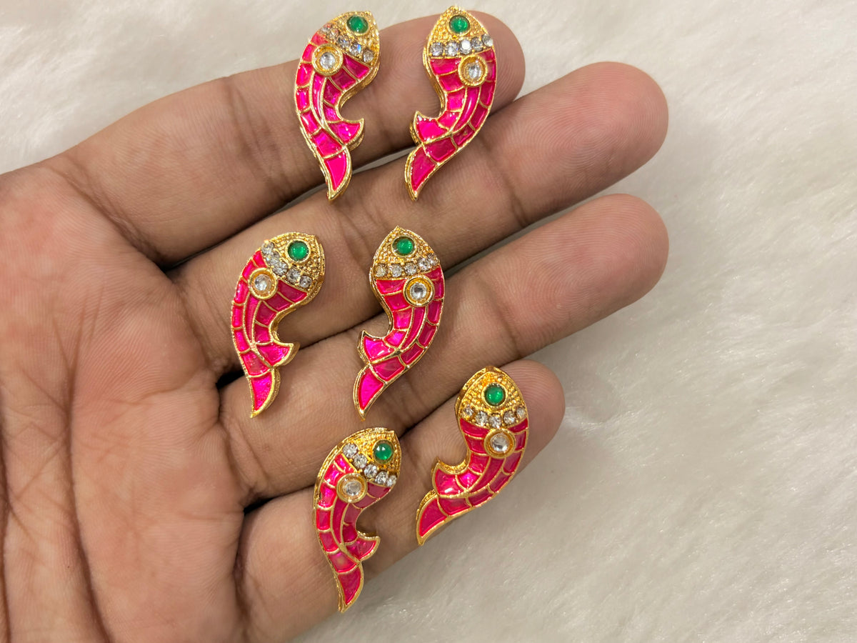 Meenakari Kundan (AGMK143)(28 mm)(6 Pcs)