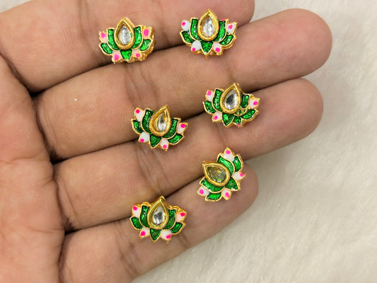 Meenakari Kundan (AGMK148)(15 mm)(12 Pcs)