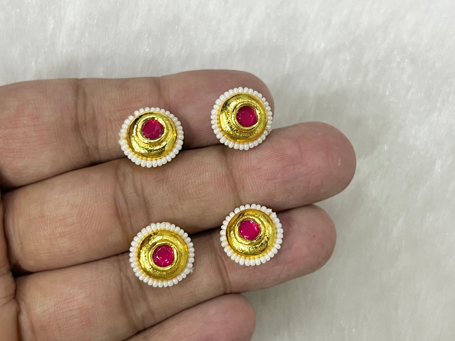Meenakari Kundan (AGMK139)(13 mm)(12 Pcs)