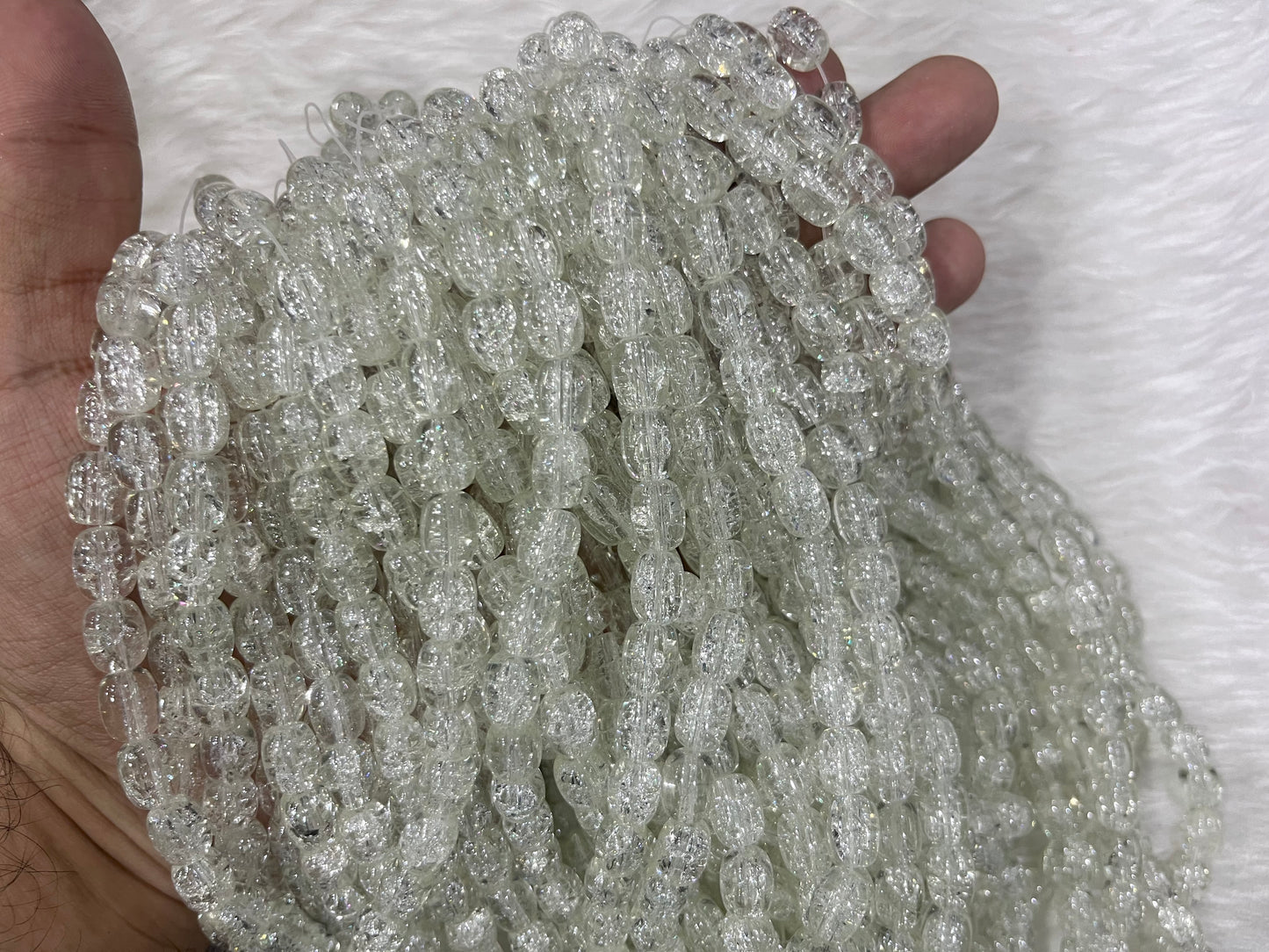 Cylindrical Crackle Beads (8x10 mm)