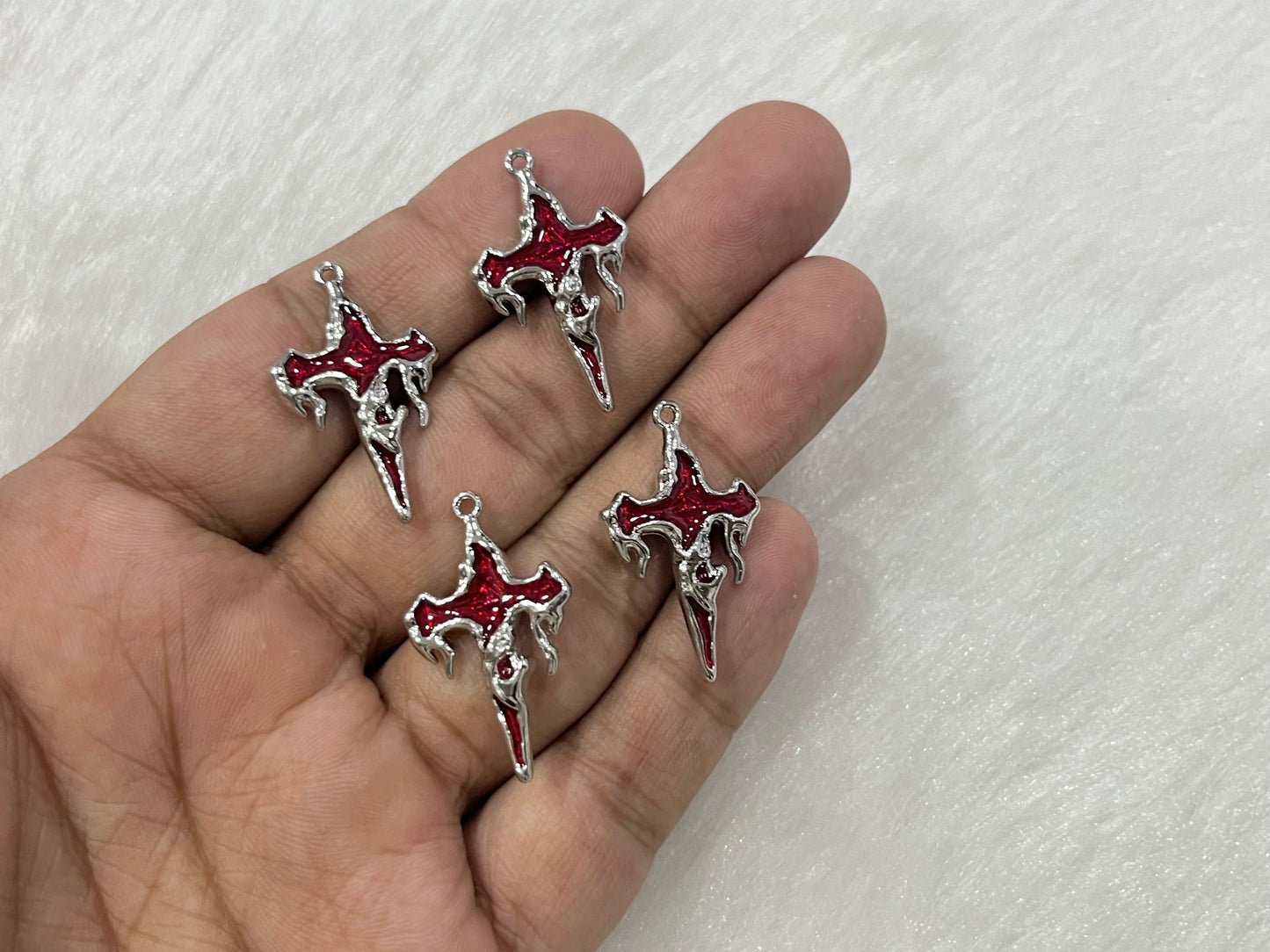 Red Melting Crosses (AGWS235) (Single Piece)