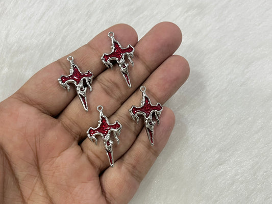 Red Melting Crosses (AGWS235) (Single Piece)