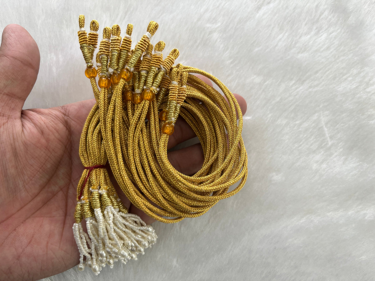 HQ Necklace Dori (Gold) (Without Locks) (12 Pcs) (Single Line)
