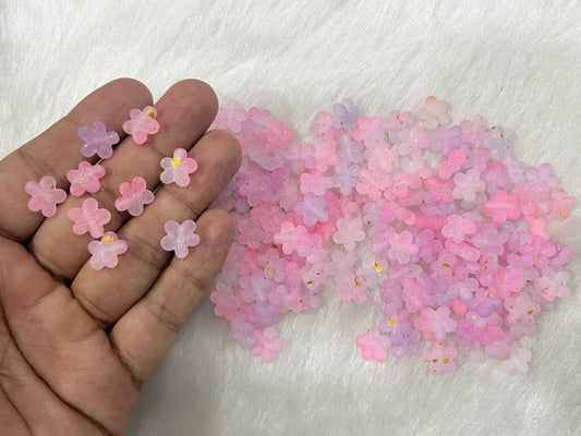 Frosted Flower Beads (50 grams) (13 mm)