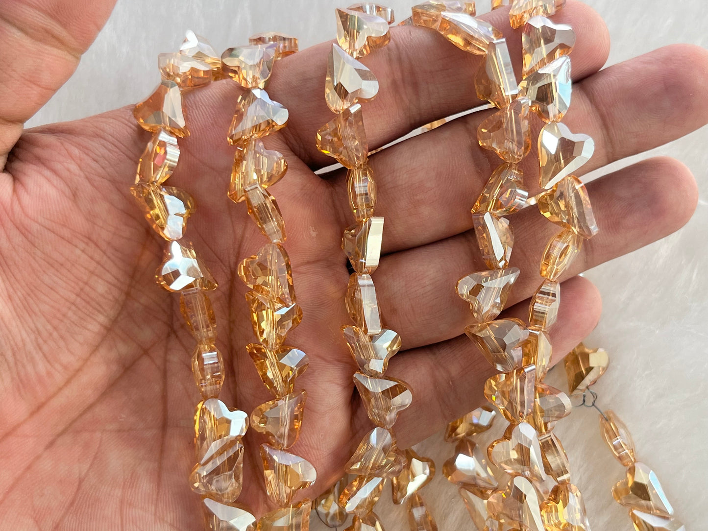 Fancy Beads (Heart) (60 Pcs) (9 mm)