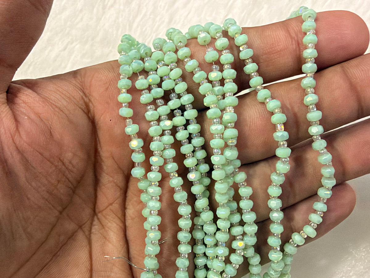 Fancy Crystal Beads (4 mm)(100+ Beads)