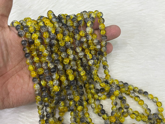 Ice Crackled Beads (8 mm) (Transparent)