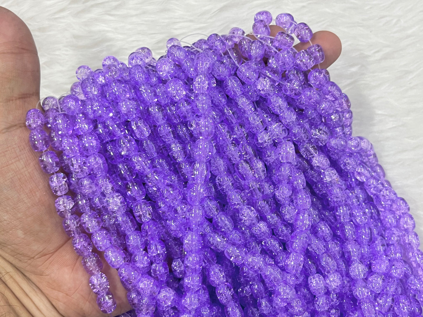 Cylindrical Crackle Beads (8x10 mm)