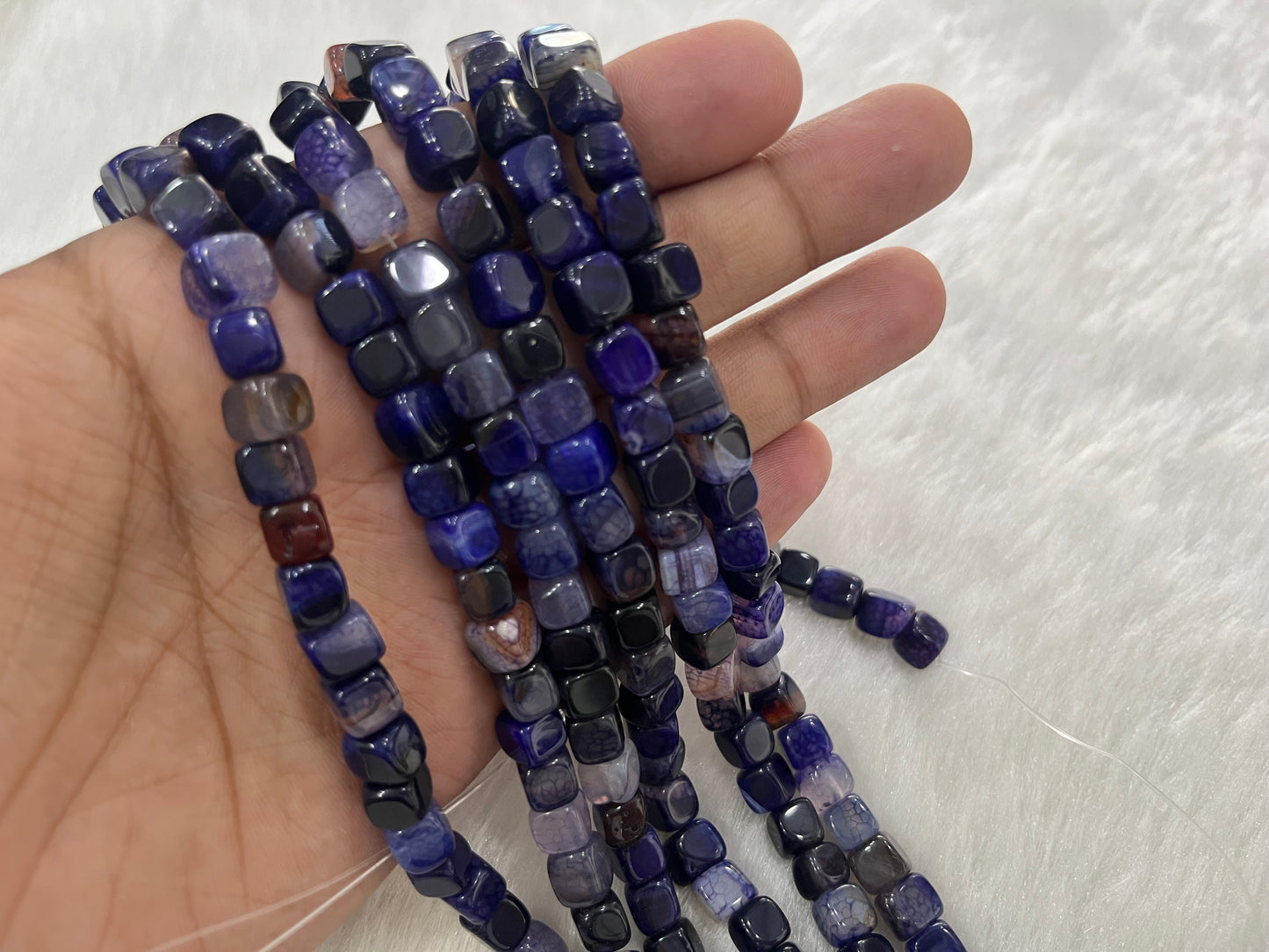 Brazilian Agate Beads (8x8 mm)