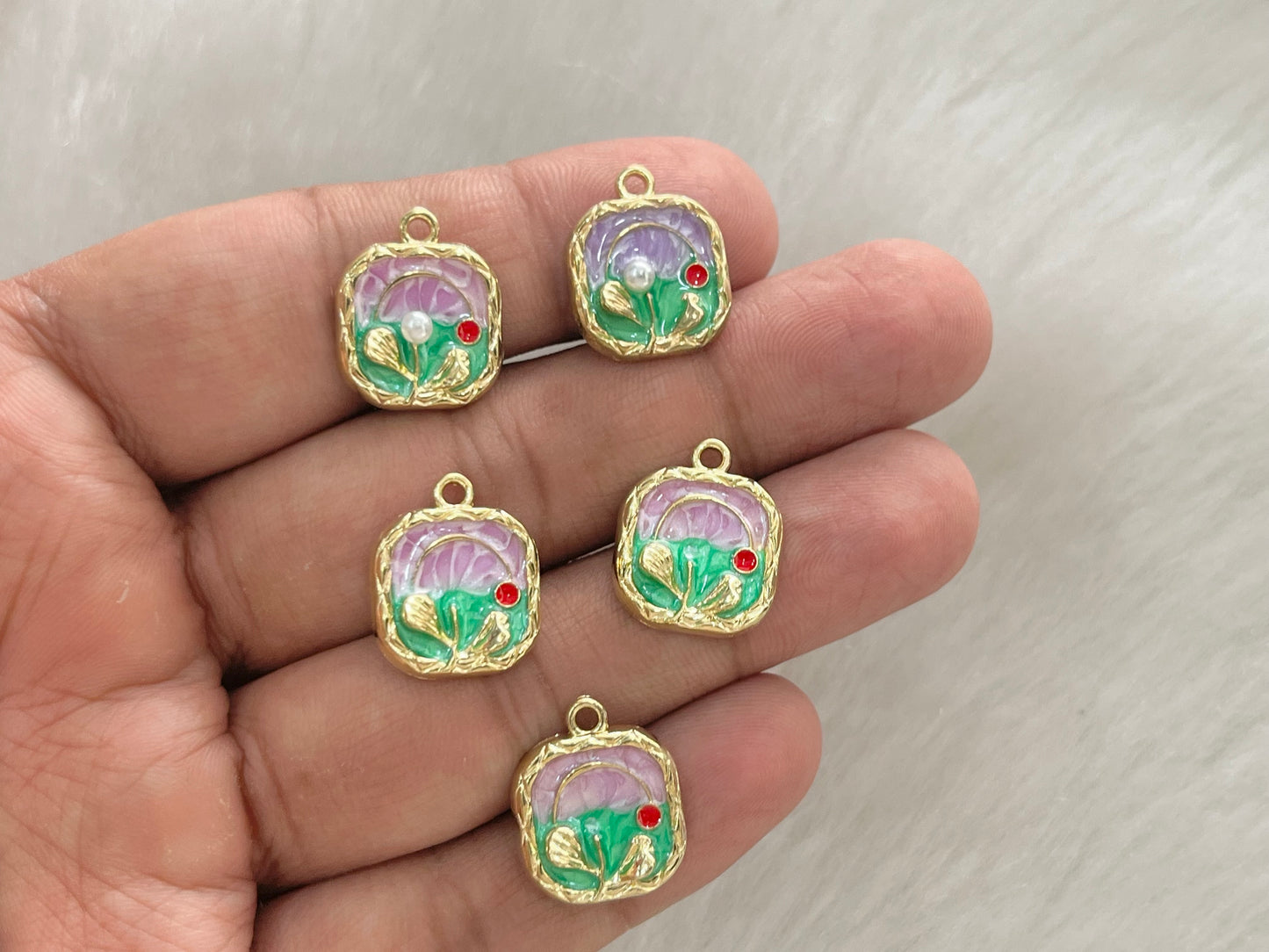 Luxury Charms (AGWS298) (5 Pcs) (20 mm)
