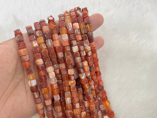 Brazilian Agate Beads (8x8 mm)