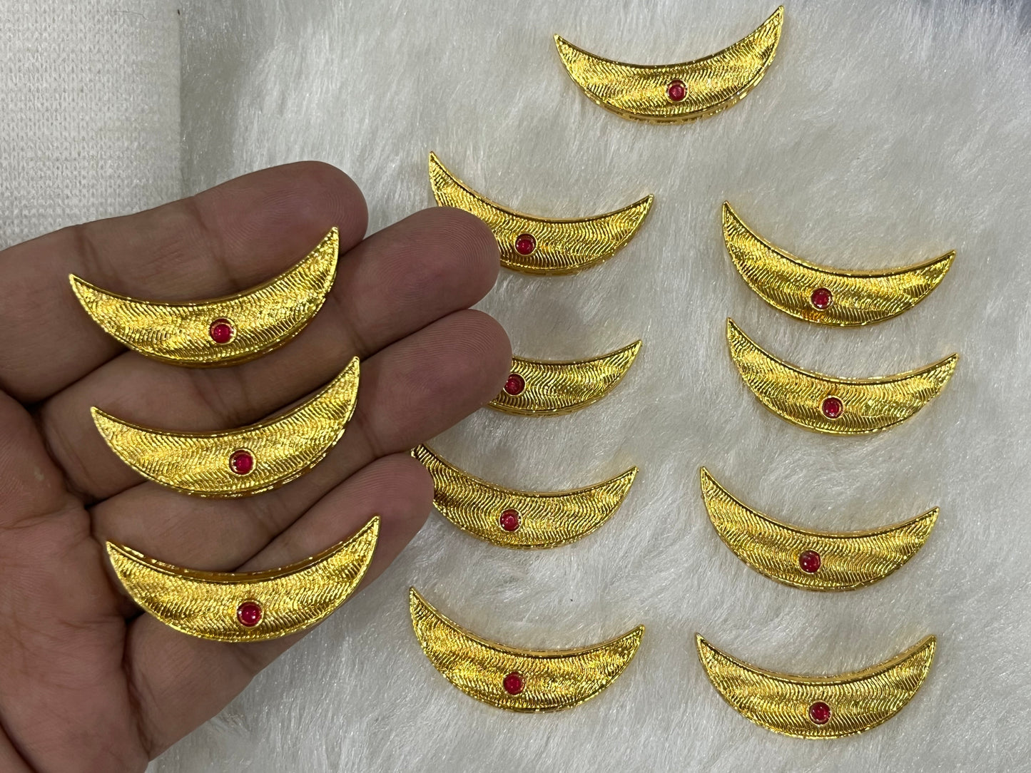 Meenakari Kundan (Chand) (40 mm) (AGMK103) (12 Pcs)