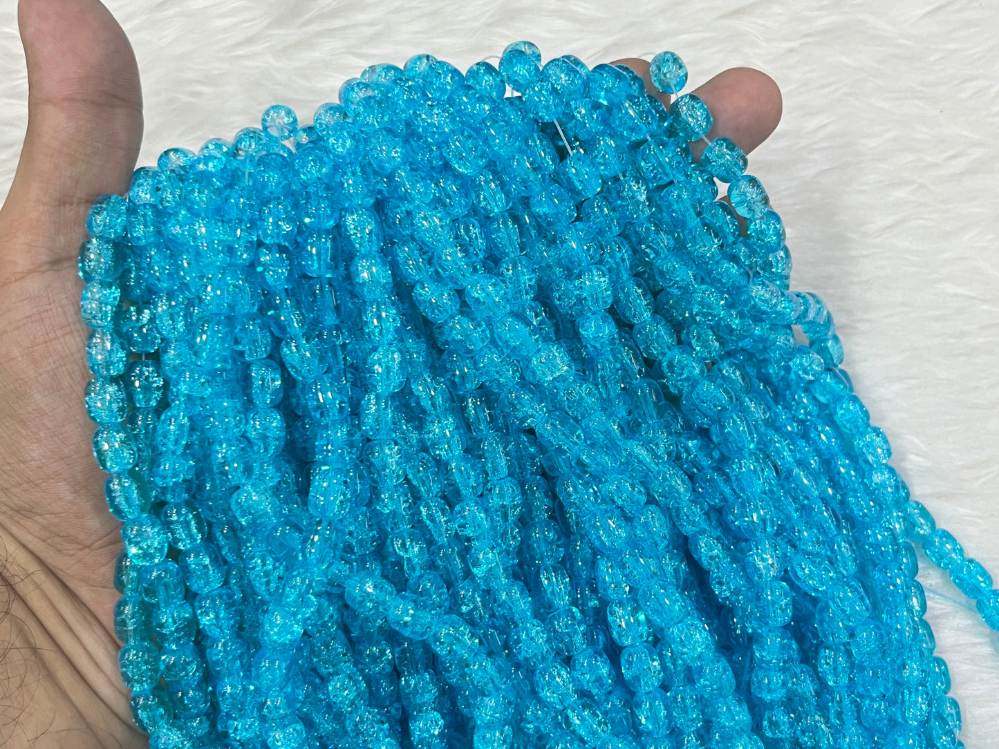 Cylindrical Crackle Beads (8x10 mm)