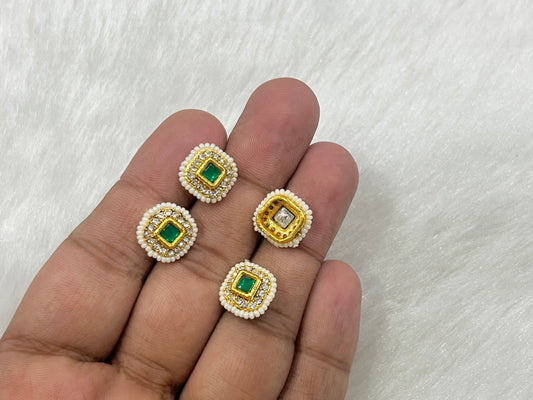 Meenakari Kundan (AGMK118)(13 mm)(12 Pcs)