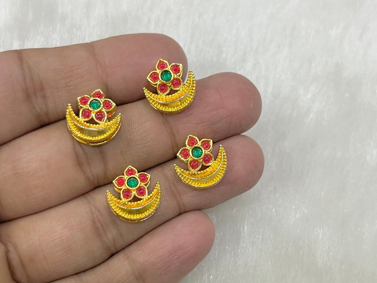 Meenakari Kundan (AGMK140)(13 mm)(12 Pcs)