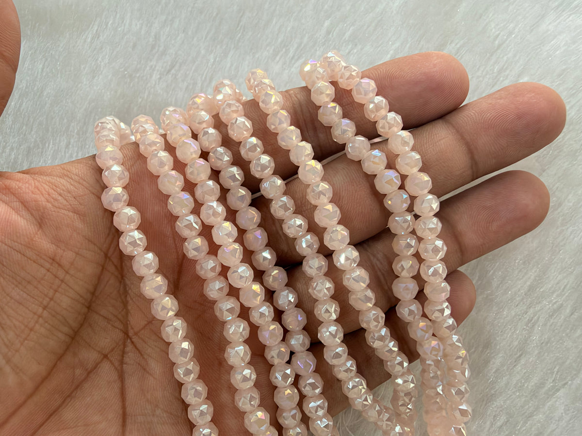 Fancy Crystal Beads (6 mm)(49 Beads)