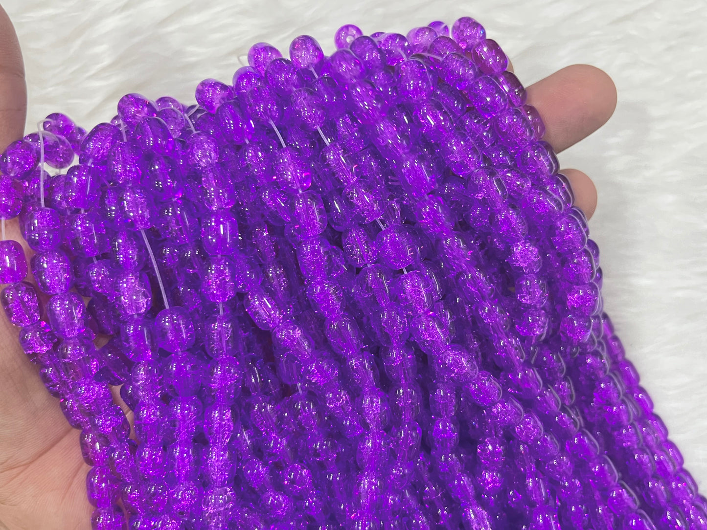 Cylindrical Crackle Beads (8x10 mm)