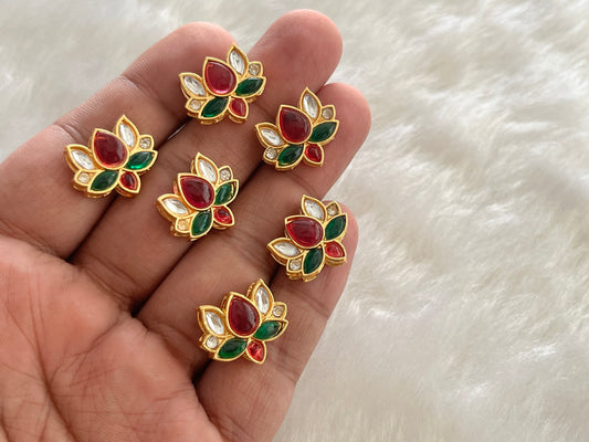 Meenakari Kundan (AGMK121)(20 mm)(6 Pcs)