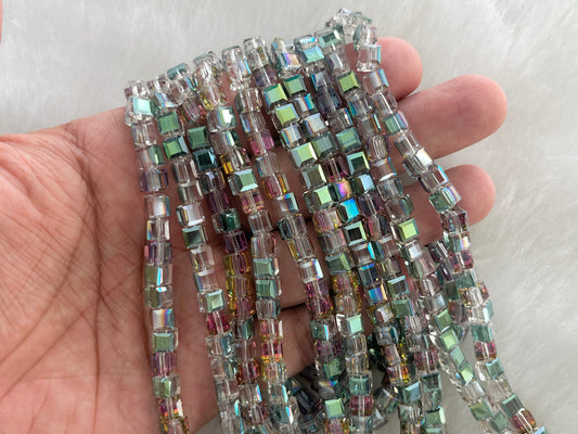 Fancy Beads (Square) (98 Pcs) (6x6 mm)