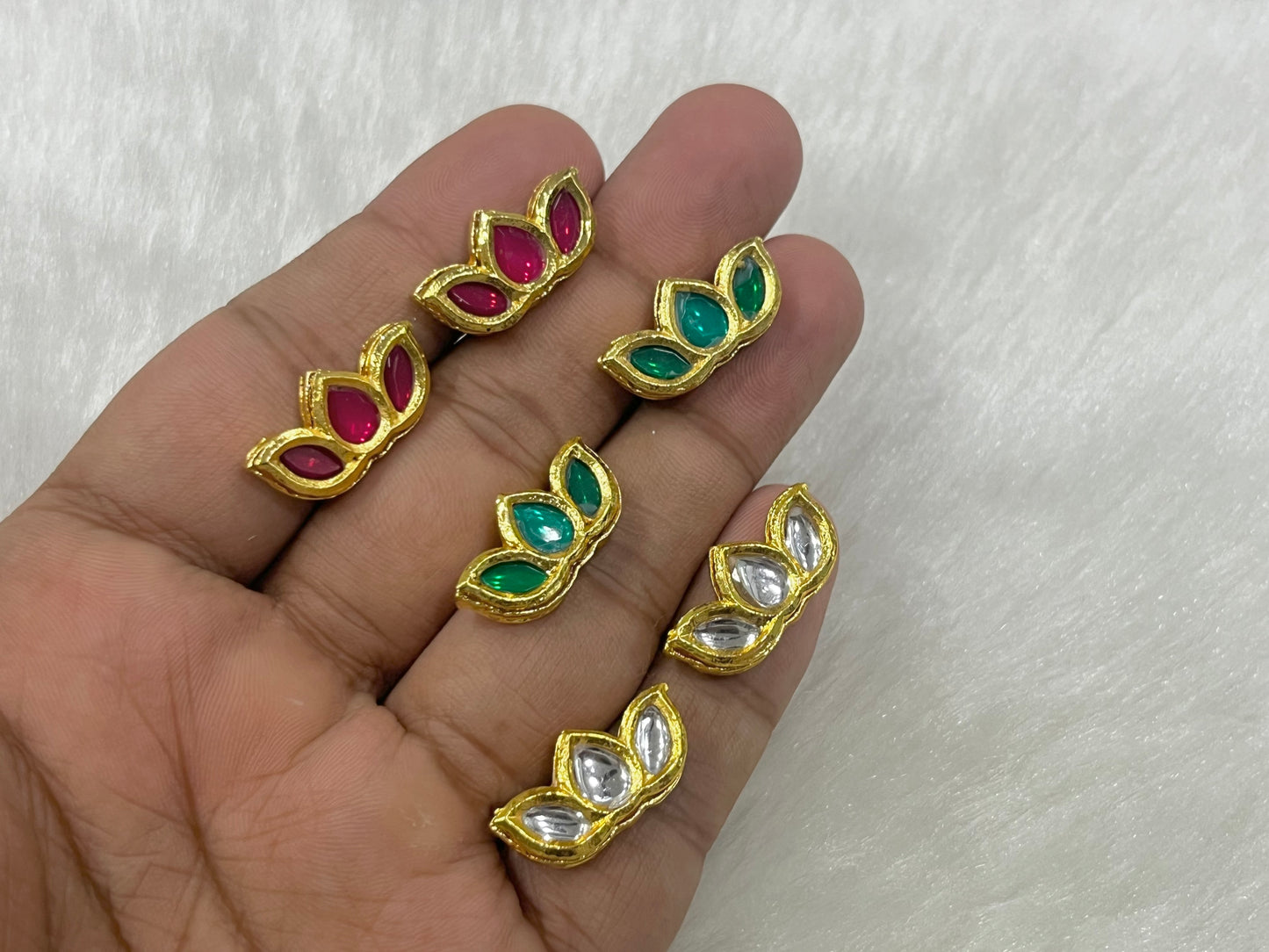 Reversible Meenakari Kundan (AGMK119)(22 mm)(12 Pcs)