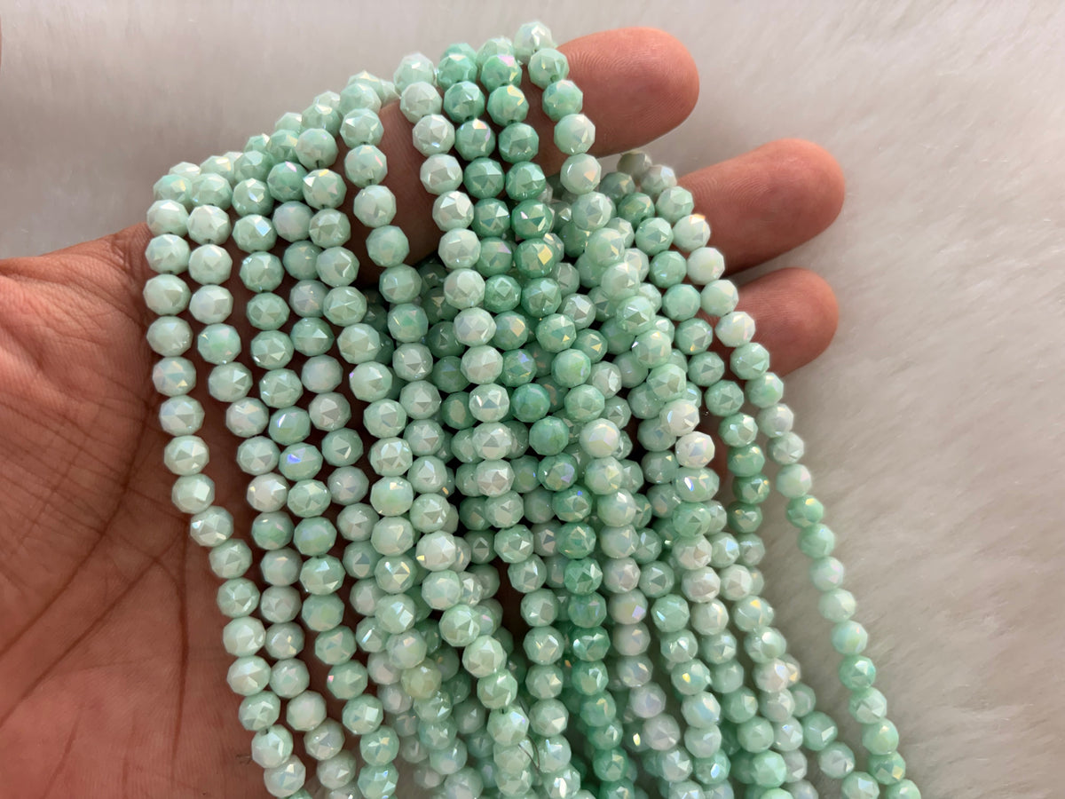 Fancy Crystal Beads (6 mm)(90 Beads)