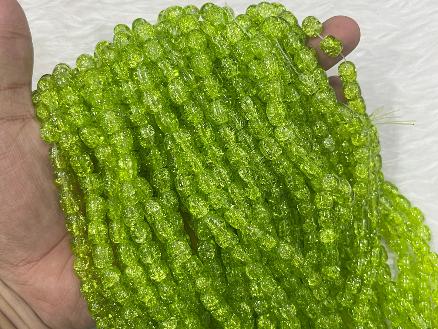 Cylindrical Crackle Beads (8x10 mm)