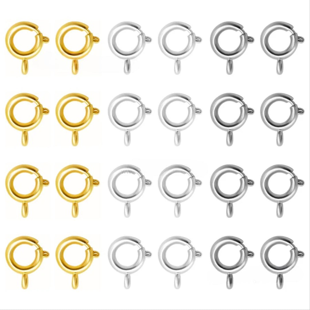 Anti-Tarnish Round Clasps (10 Pcs)