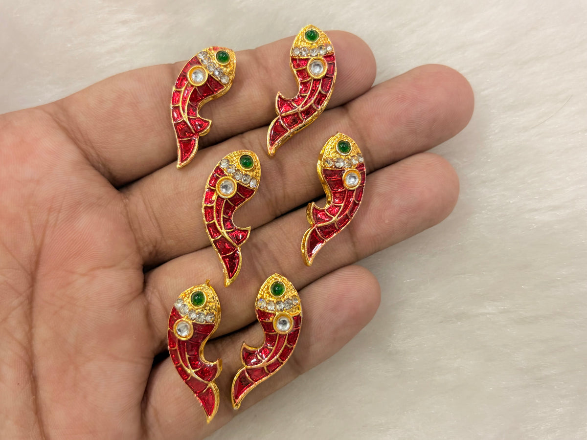 Meenakari Kundan (AGMK143)(28 mm)(6 Pcs)