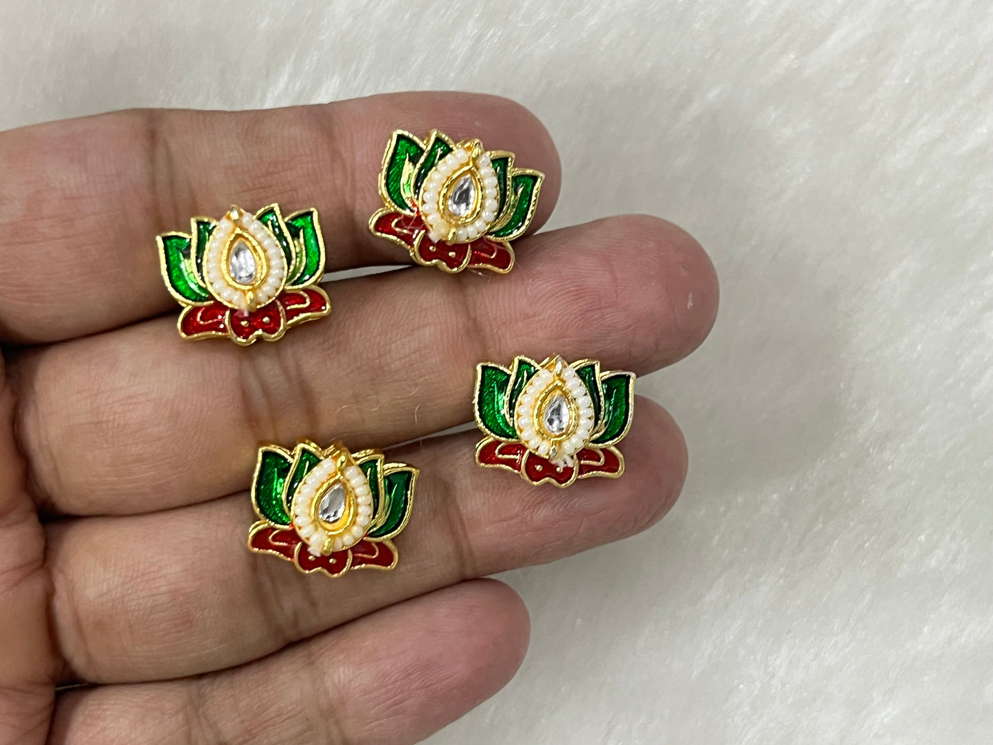 Meenakari Kundan (AGMK137)(19 mm)(12 Pcs)