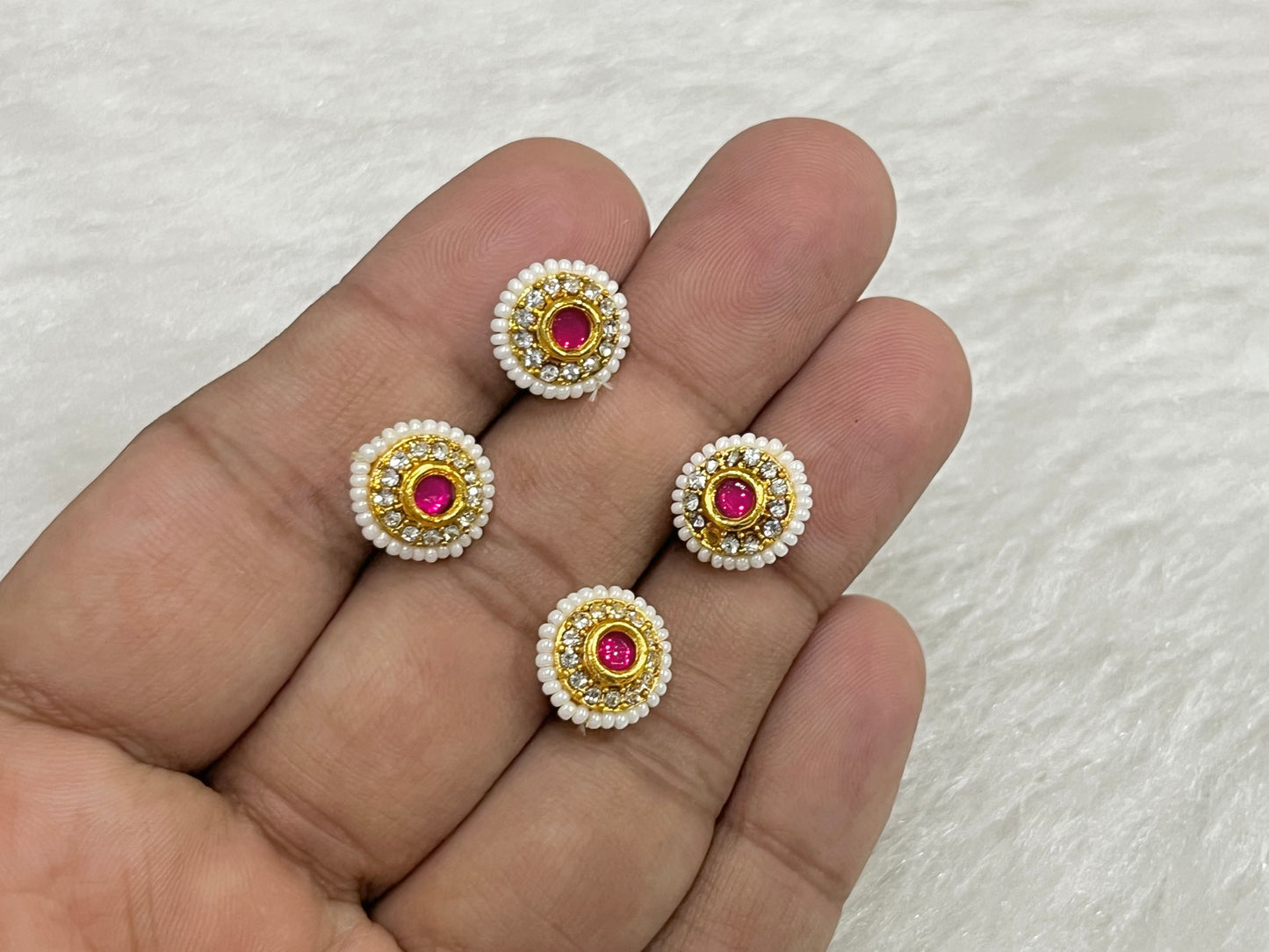 Meenakari Kundan (AGMK116)(13 mm)(12 Pcs)