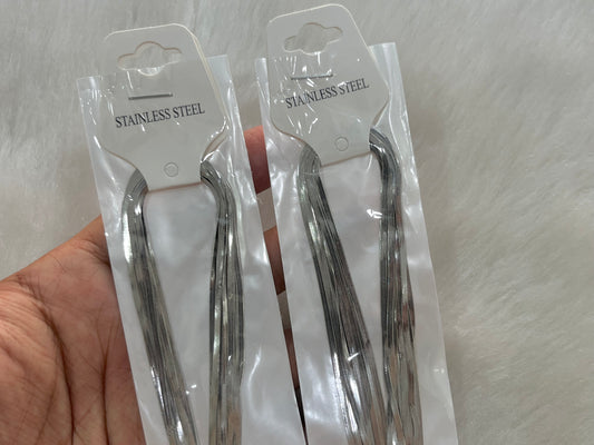 Stainless Steel Chains (Silver) (Pack of 10) (No. 6)