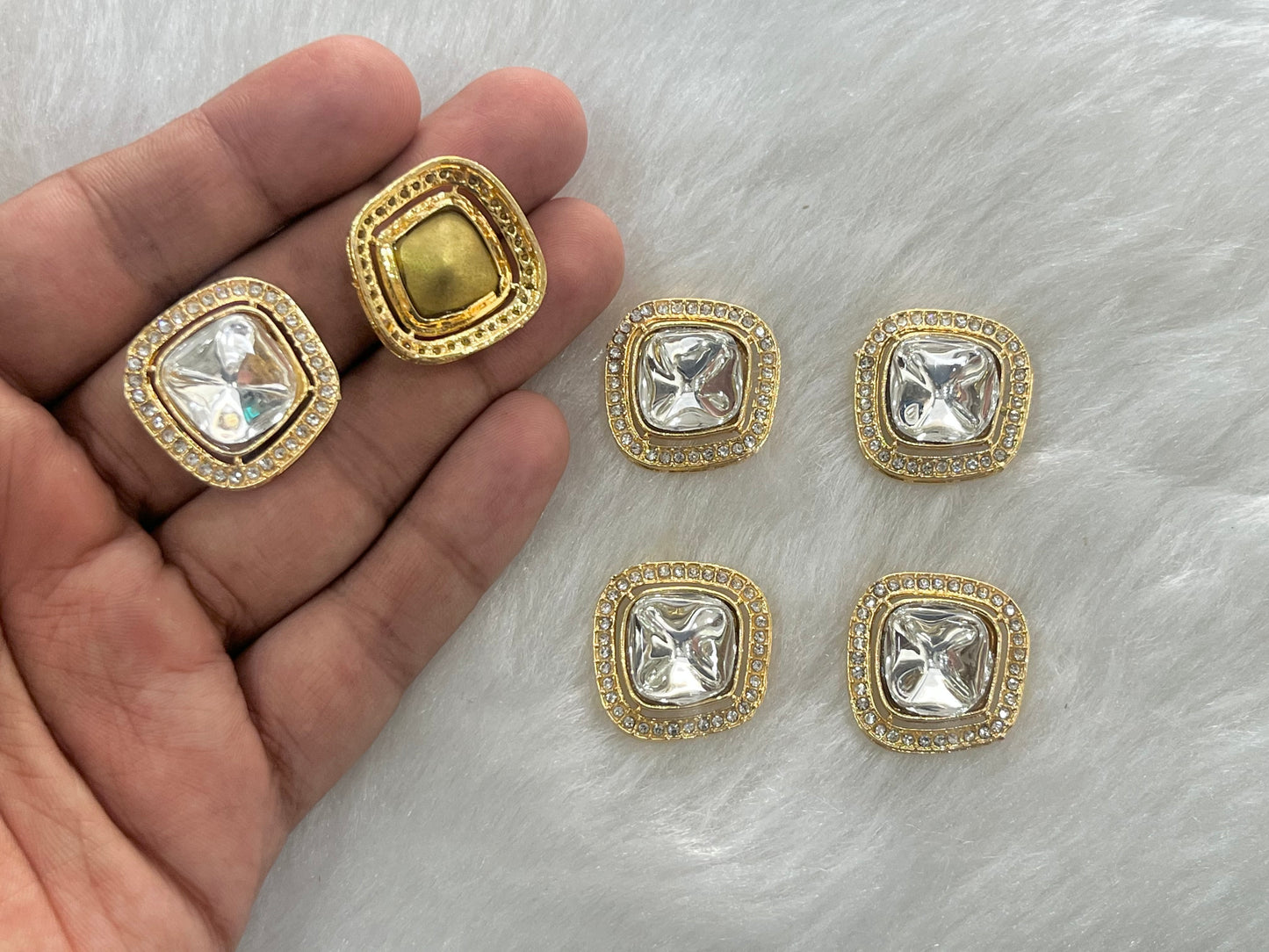 Polki Kundan (25-30 mm) (AGMK109) (6 Pcs)