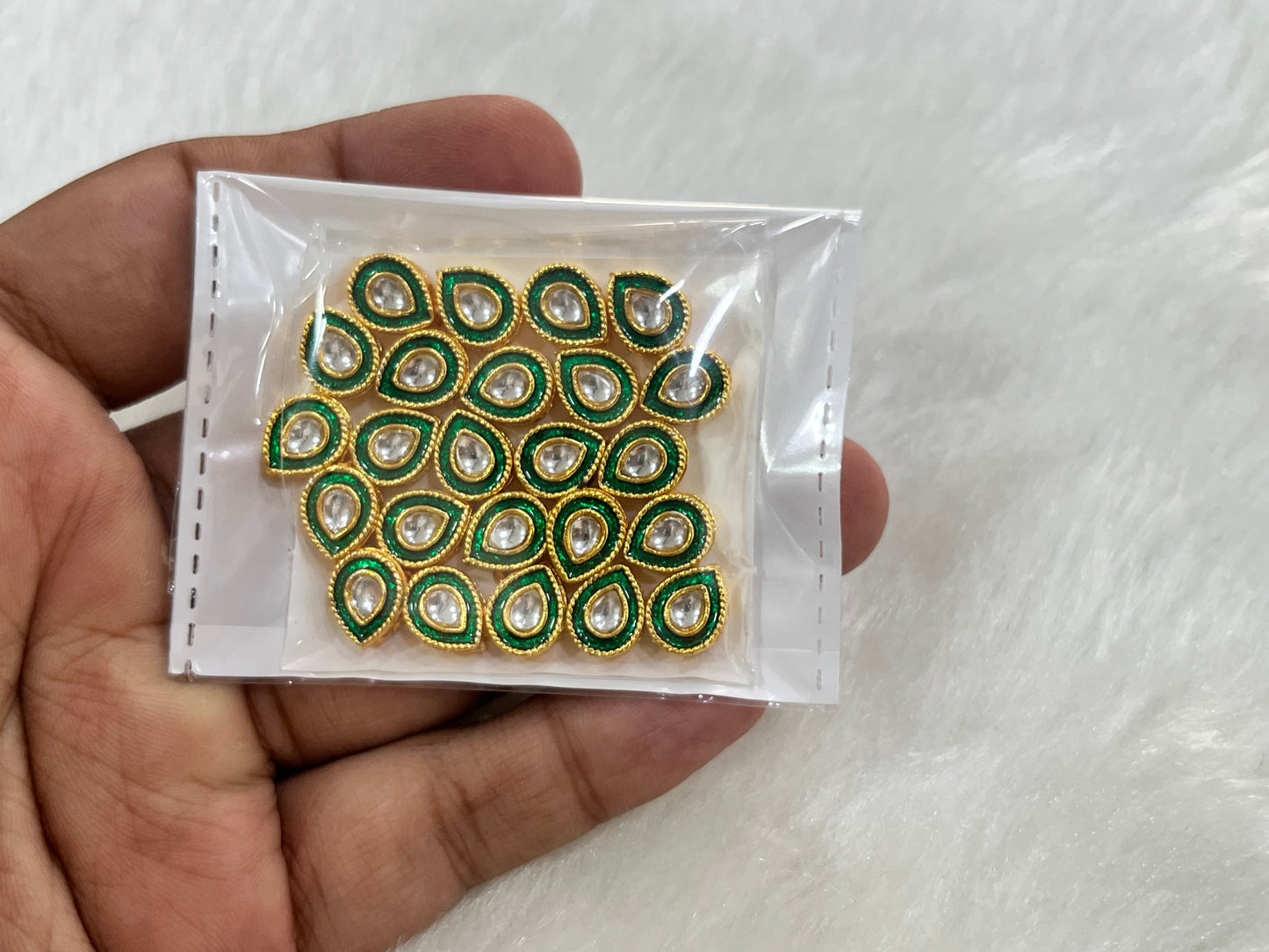 Meenakari Kundan (Koba) (10 mm) (AGMK101)(24 Pcs)