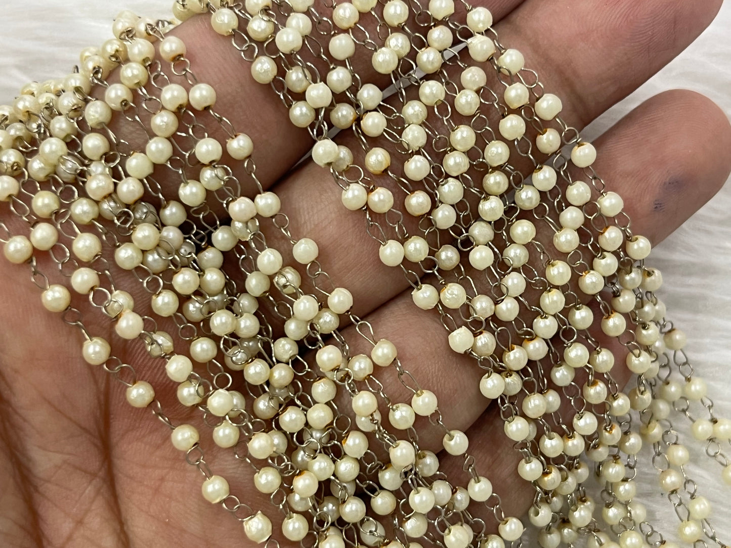 Regular Pearl Link Chains (5 Mtr Bunch)(3 mm)