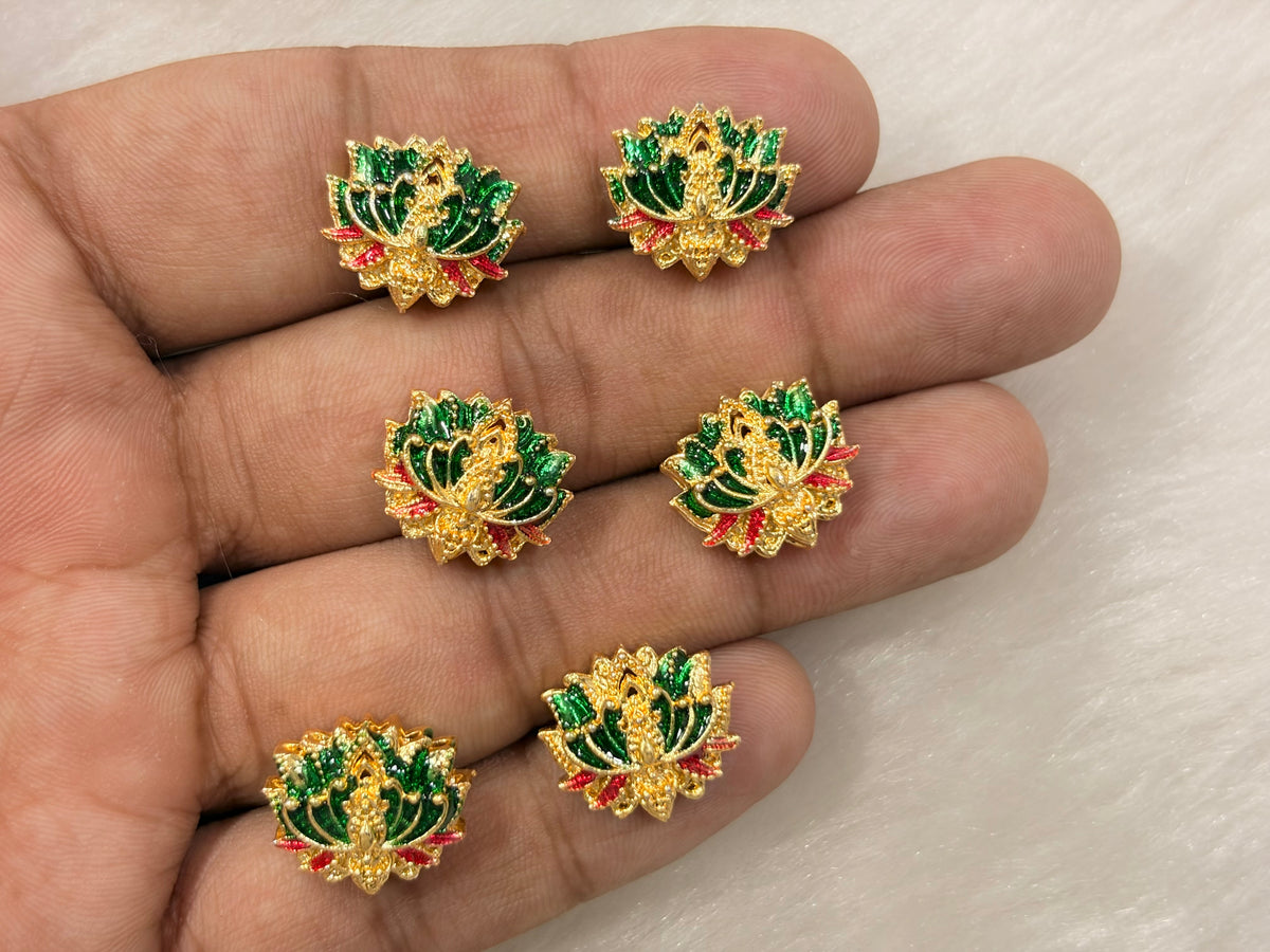 Meenakari Kundan (AGMK144)(15 mm)(12 Pcs)