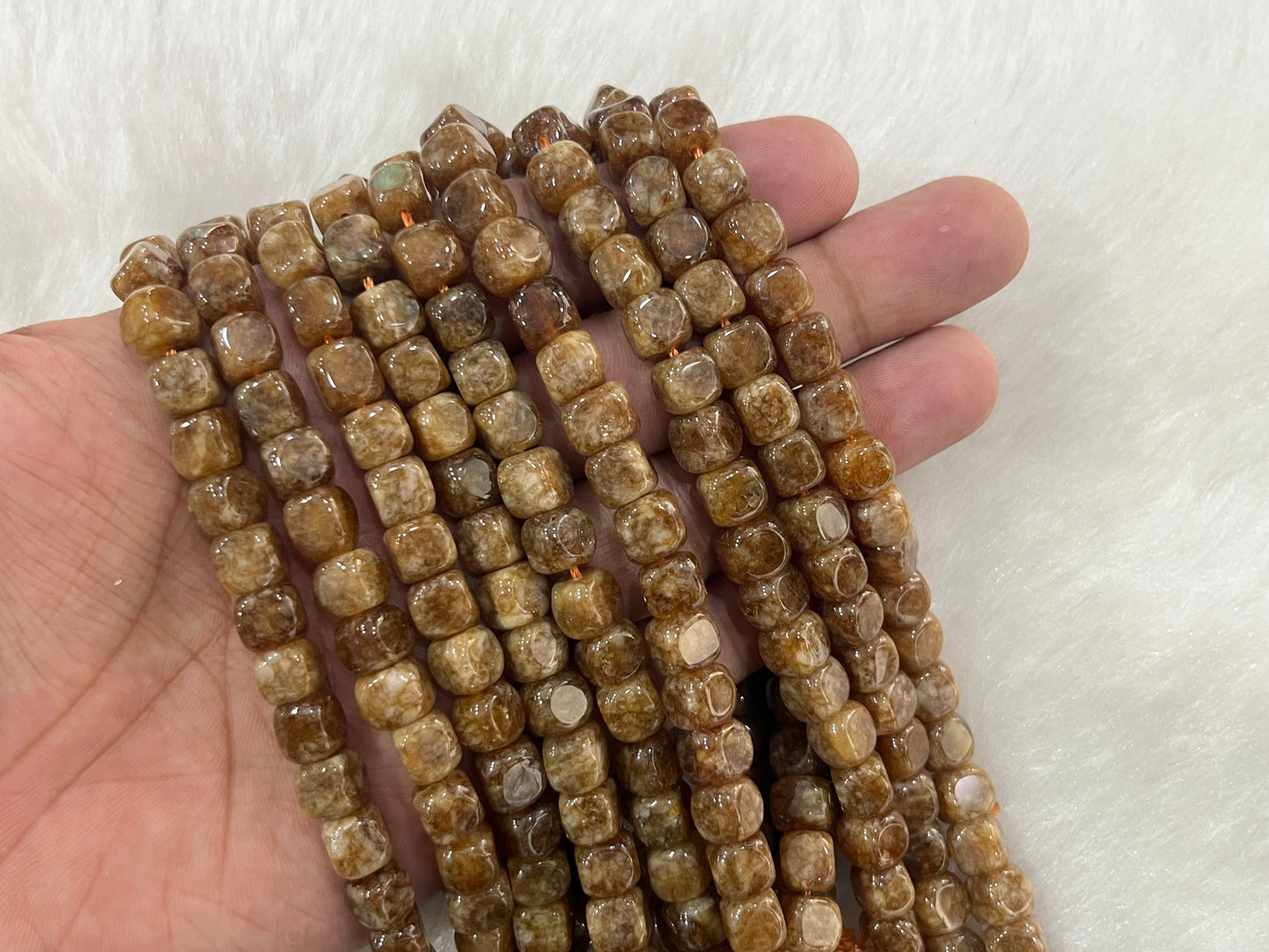 Brazilian Agate Beads (8x8 mm)