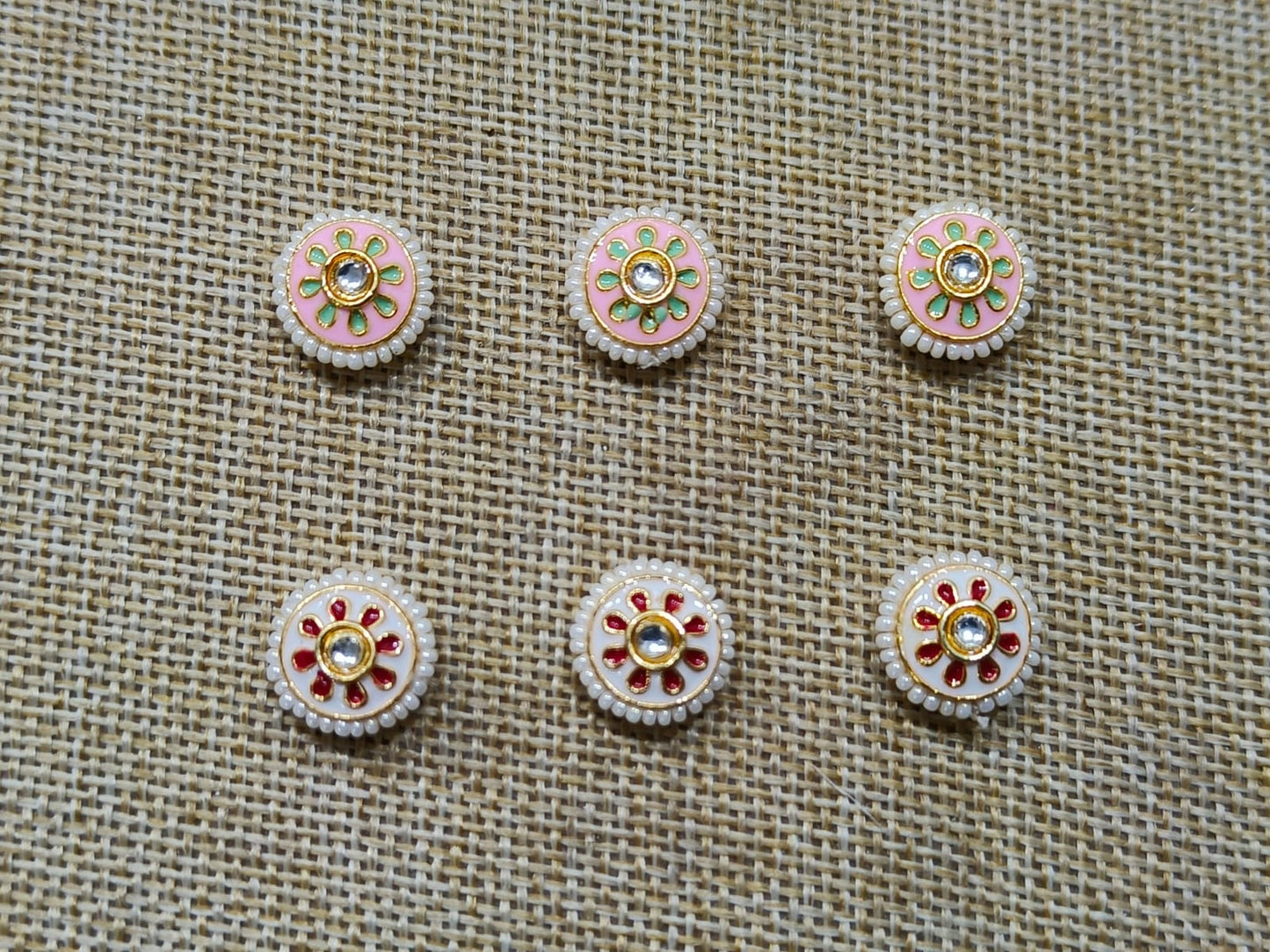 Meenakari Kundan (Round) (16 mm) (AGMK16)