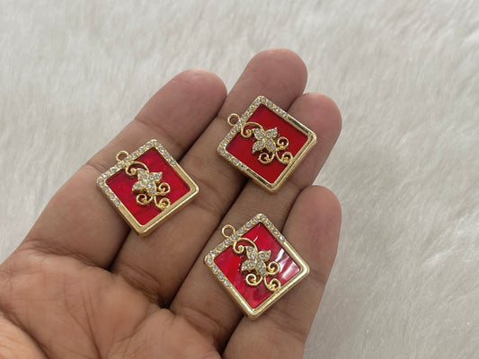 Luxury Charms (AGWS379) (5 Pcs)(29 mm)