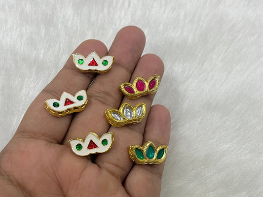Reversible Meenakari Kundan (AGMK119)(22 mm)(12 Pcs)