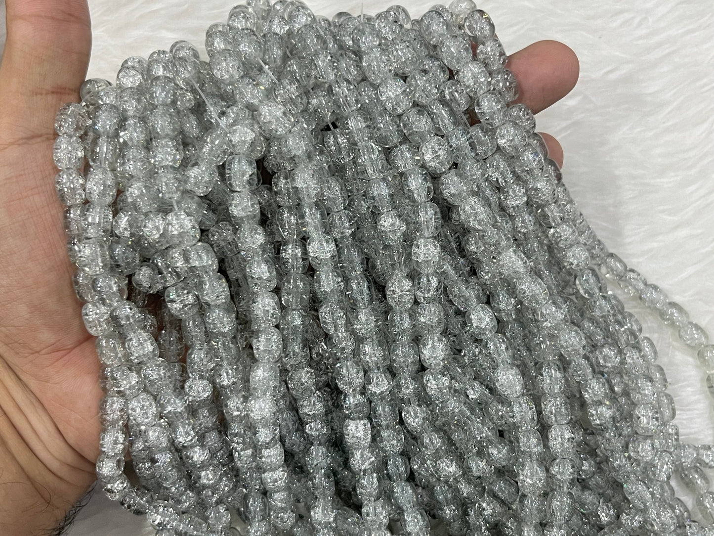 Cylindrical Crackle Beads (8x10 mm)