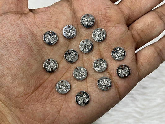 Luxury Charms (AGWS146) (10 mm) (5 Pcs)